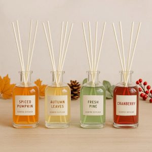 24 Multi-Scent Reed Diffuser Set - Variety of Fragrances for Seasonal Moods